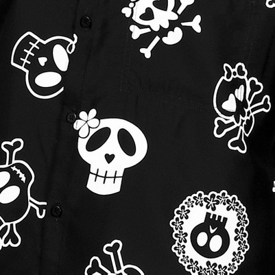 cartoon skull vintage black
