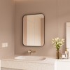 Rectangular Framed Tempered Glass Wall-Mounted Bathroom Vanity Mirror - 4 of 4