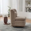 GDFStudio Norma Modern 360° Swivel Chenille Upholstered Chair with Metal Base and Pillow - 3 of 4