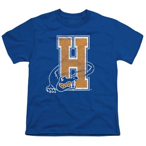 Hostos Community College Distressed Primary Logo Kids T-Shirt For Youth Royal Blue - 1 of 4