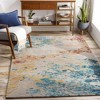 Hauteloom Bualan Wool Living Room, Bedroom Area Rug - Contemporary - Aqua, Blue, Burnt Orange - 2' x 3' - 2 of 4