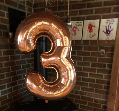 34 Number 3 Foil Balloon - Spritz™ : Target