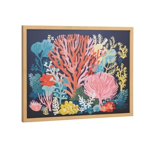 Kate & Laurel All Things Decor 16"x12" Gallery Bright Coral Underwater Ocean Print by The Creative Bunch Studio Gold - 1 of 4