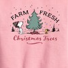 Boys' - Peanuts - Farm Fresh Trees Graphic Long Sleeve Fleece Sweatshirt - 2 of 4