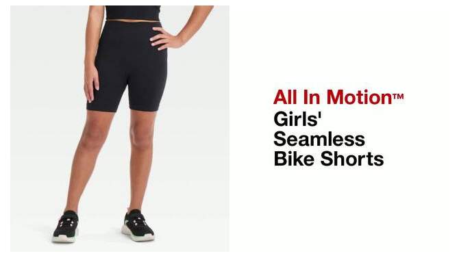 Girls&#39; Seamless Bike Shorts - All In Motion™, 2 of 7, play video