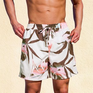 Men's Sunset Palms Tropical Board Shorts Beach Trunks - Cupshe - 1 of 4