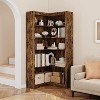 Garvee Corner Bookcase 71.8 inches Farmhouse Corner Bookcase, Tall Bookcase 5 Tier L-Shaped Corner Shelf Large Display Shel - 4 of 4