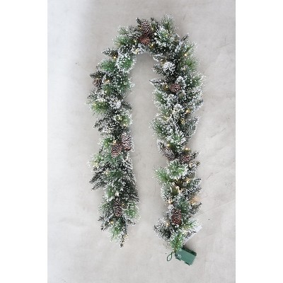 Coucheta 9Ft Christmas Boughs Tips, Artificial Pine Cypress Greenery Garland, Decorations Holiday Indoor Outdoor