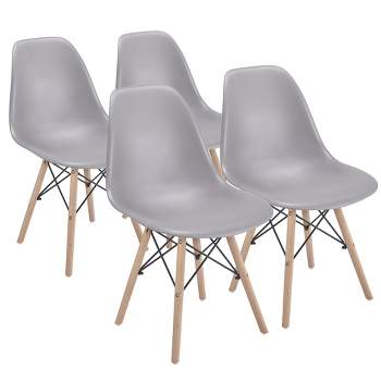 Yaheetech Modern Dining Chairs with Natural Beech Wood Set of 4