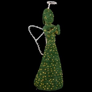 Northlight Lighted Commercial Topiary Angel Outdoor Christmas Decoration - 6.5' - Warm White LED Lights - 1 of 4