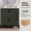 ChicFurnit 30 Inch Bathroom Vanity with Sink Freestanding Storage Cabinet with Full Extention Drawer Fluted Design for Bathroom, 30"*18"*34" - 4 of 4