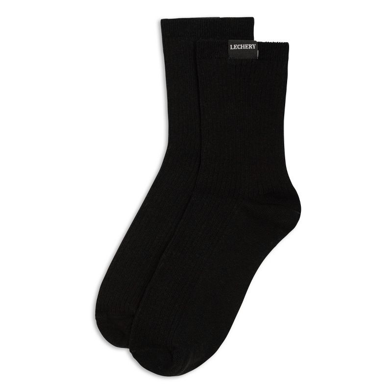 LECHERY® Unisex Classic Cotton Blend Woven Tab Socks (1 Pair), 2 of 4