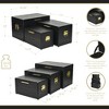 Cheung's Sable Set of 3 Trunks with Gold Handles - Black - 3 of 4