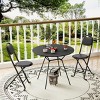 Modern Folding Patio Chairs with Metal Legs, Outdoor Armless Lounge Chairs for Balcony, Deck, or Garden – The Pop Home - 2 of 4