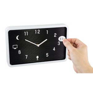 KOVOT DIY Letter Board Clock | Pegboard Clock Personalize & Decorate with 35 Numbers and Icons - 1 of 4