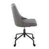 TiramisuBest Contemporary Adjustable Grey PU Leather Office Chair with Casters - 2 of 4