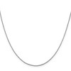 Black Bow Jewelry 1mm, 10k White Gold, Box Chain Necklace - 3 of 4