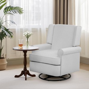 COZONY Swivel Rocker Glider Chair, Upholstered Manual Glider with 360° Rotation - 1 of 4