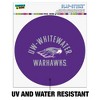 UW Whitewater Warhawks Logo Automotive Car Window Locker Circle Bumper Sticker - 2 of 4