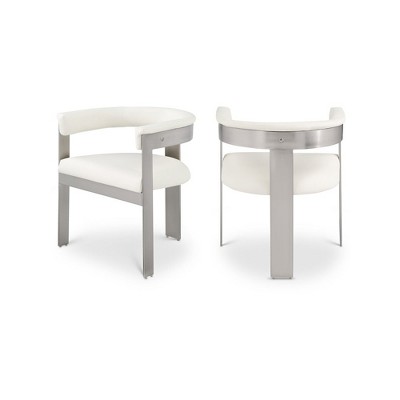 Meridian Furniture,Romeo Vegan Leather Dining Chair, Set of 2