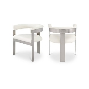 Meridian Furniture,Romeo Vegan Leather Dining Chair, Set of 2 - 1 of 4