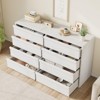 Jojoka Drawer Dresser for Bedroom, Wooden Wide Double Dresser Organizer, Modern Chest of Drawers with Large Storage for Living Room, Entryway - 3 of 4