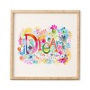 Deny Designs Stephanie Corfee Dream A Little Framed Wall Art 12"x12" : Modern MDF Decor, Hardwood Frame, Sawtooth Mount - 4 of 4