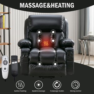 Vynxaria Black Power Electric massage lift lounge chair suitable for the elderly with heating and vibration - 1 of 4