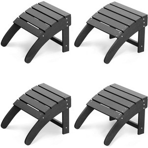 TackView HDPE Adirondack Ottoman Footrest - Weather Resistant Outdoor Footstool for Porch Pool Lawn Backyard - 1 of 4