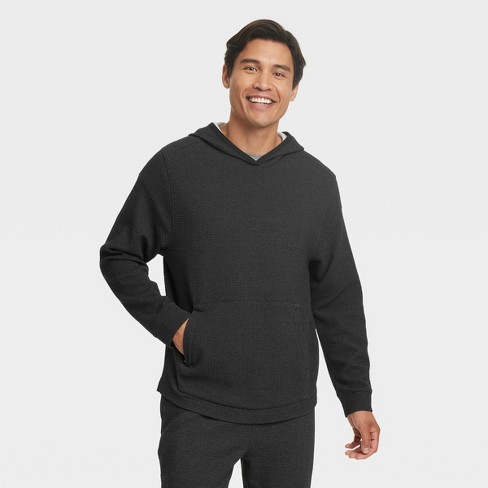 Men's Textured Fleece Hoodie - All In Motion™ Black S