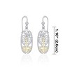 Slickblue Women's Sterling Silver Celtic Tree Drop Earrings with 14k Gold Accents, Irish Symbol Design, 1.1 Inch - 2 of 4