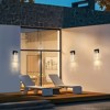 Angel Sar Outdoor Waterproof LED Crystal Wall Lamp 2Pcs, 12W Transparent Bubble Sconce Light, Die-Cast Aluminum Fixture for Garage Garden Entryway - 3 of 4