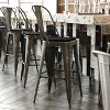 Flash Furniture Carly Commercial Grade 30" High Metal Indoor-Outdoor Bar Height Stool with Back and Polystyrene Seat - 2 of 4