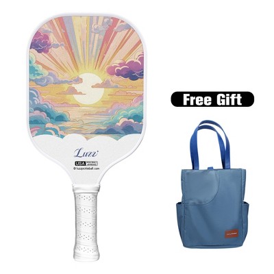 Luzz T700 Carbon Fiber Pickleball Paddle with Sandblasted Surface & Honeycomb Core Racket - Includes Free Versatile Tote Bag