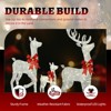 Pre-Lighted Christmas Reindeer Family Set – Weatherproof Silver Sparkling Deer Trio with 290 Warm White LEDs, 5FT Outdoor Christmas Decor&Gift - 3 of 4