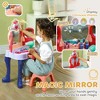 TopComfy Vanity Tables Kids Vanity Set with Magic Mirror Music and Hairdryer for Playroom Use, Multicolored, 18.5"*10.6"*28" - 4 of 4
