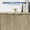 Fluted Buffet Sideboard Cabinet, Accent Modern Credenza with Doors & Shelves, Credenza Storage Console Cabinet - 4 of 4