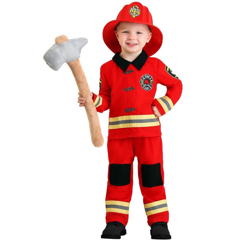 HalloweenCostumes.com Friendly Firefighter Costume for Toddlers, 2 of 4