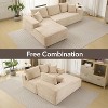 108" Cloud Sectional Couch with L-Shape Chaise, Modern Corduroy Modular Sofa with Deep Seat, Boneless Cloud Couches for Living Room Bedroom - 4 of 4