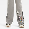 Girls' The Nightmare Before Christmas Jack & Sally Dreamy Fleece Pants - Gray - image 2 of 4