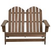 vidaXL 2-Seater Patio Adirondack Chair Outdoor Furniture Seat Solid Wood Fir - Brown - 2 of 4