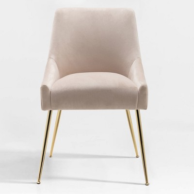 WestinTrends Upholstered Performance Velvet Accent Chair With Metal Leg