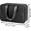 Full Size Toiletry Bag Women Large Cosmetic Bag Travel Makeup Bag Organizer Medicine Bag for Toiletries Essentials Accessories (Large, Black) - 3 of 4