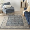 Nourison Malta Bordered Floral Traditional Indoor Area Rug Blue/Grey 3'11" x 5'7" - 2 of 4