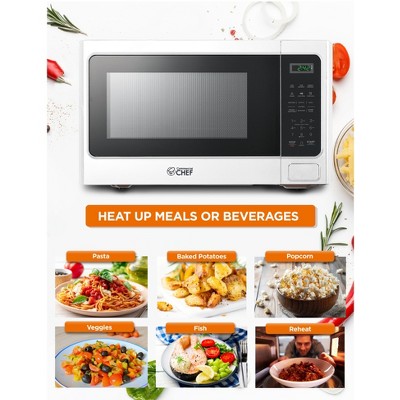 Commercial Chef 1.3 Cu. Ft. Countertop Microwave Oven, CHM13MW6, White ...