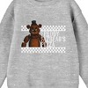 Five Nights At Freddy's Freddy Fazber's Pizza Crew Neck Long Sleeve Athletic Heather Youth Sweatshirt - 2 of 2