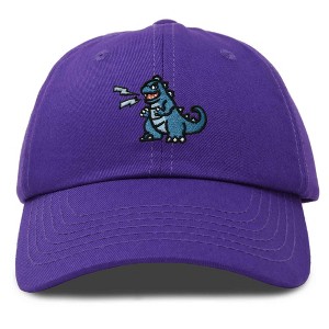 Dalix Giant Lizard Kaiju Embroidered Cotton Dad Hat Baseball Cap Adjustable Glow in the Dark Mens - 1 of 4
