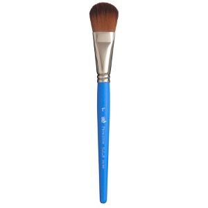 Princeton Select Artiste Oval Mop Brush, Synthetic Bristles, Short Handle Mixed Media Paintbrush, Jewel Blue, Size 1 inch, 1 Count - 1 of 4