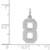 Black Bow Jewelry Sterling Silver, Jersey Collection, Medium Number 8 Pendant - 4 of 4
