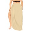 LA LEELA Women's Beachwear Swimsuit Summer Vacation Holiday Bikini Cover Up Spaghetti Strap Backless Swimwear - 2 of 4